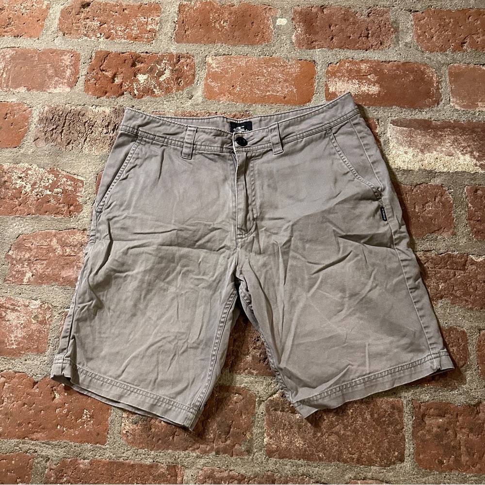 O'Neill Men's Tan Standard Fit Size 32 Flat Front Shorts Pockets - Picture 1 of 16